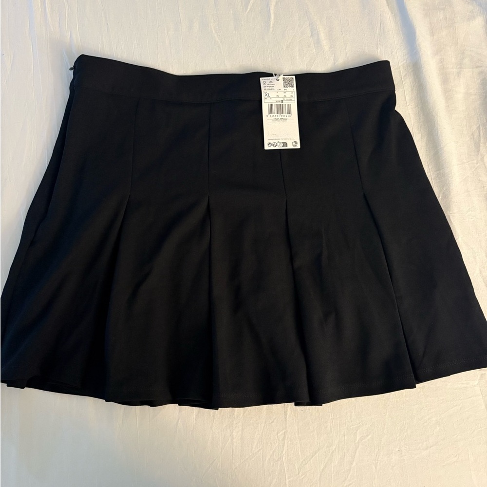 Mango Black pleated Mini Skirt